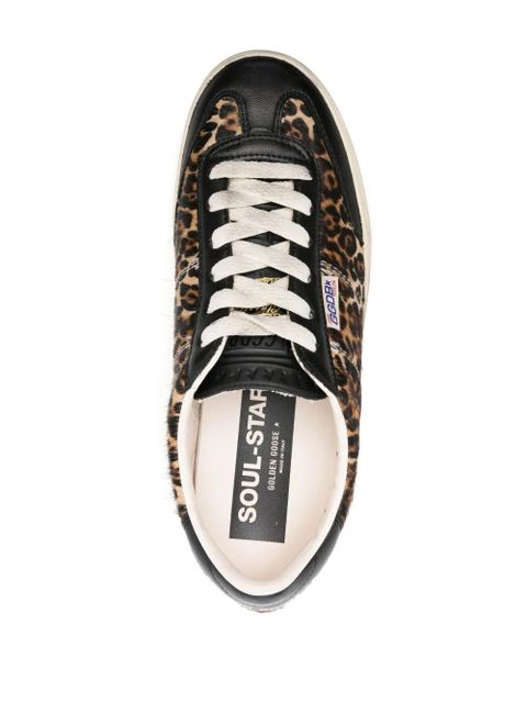 Golden Goose Soul Star cheetah-pattern sneakers - Brown