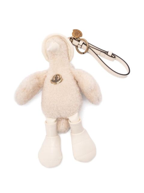 Moncler MonDuck textured keyring - Neutrals