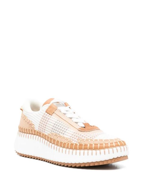 Chloé Nama woven lace-up sneakers - White - zdjęcie produktu nr 2