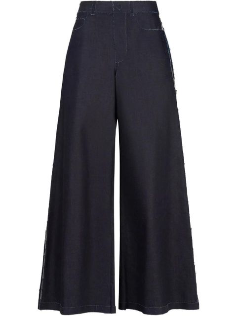 Marni stretch-cotton wide-leg jeans - UNB99 BLUE - zdjęcie produktu nr 1