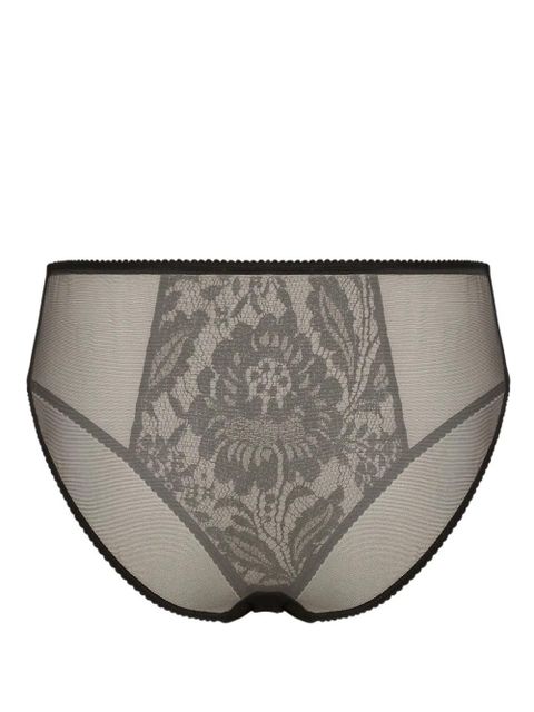 Dolce & Gabbana floral-lace virgin wool briefs - Black - zdjęcie produktu nr 2