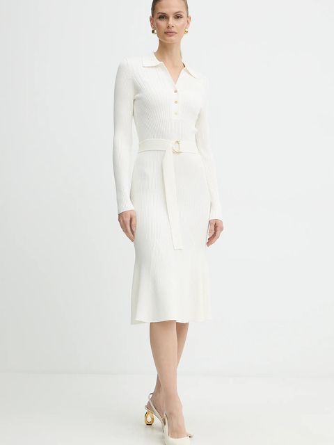 Marciano by Guess sukienka AGATHE kolor beżowy maxi rozkloszowana 5BGK07 5891Z