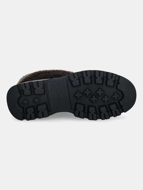 BOSS botki Foster damskie kolor czarny na platformie lekko ocieplone 50552776