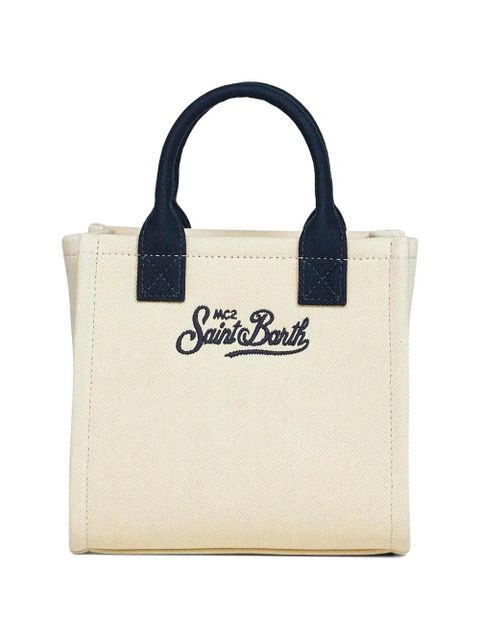 MC2 Saint Barth logo-embroidered canvas tote bag - Neutrals - zdjęcie produktu nr 2