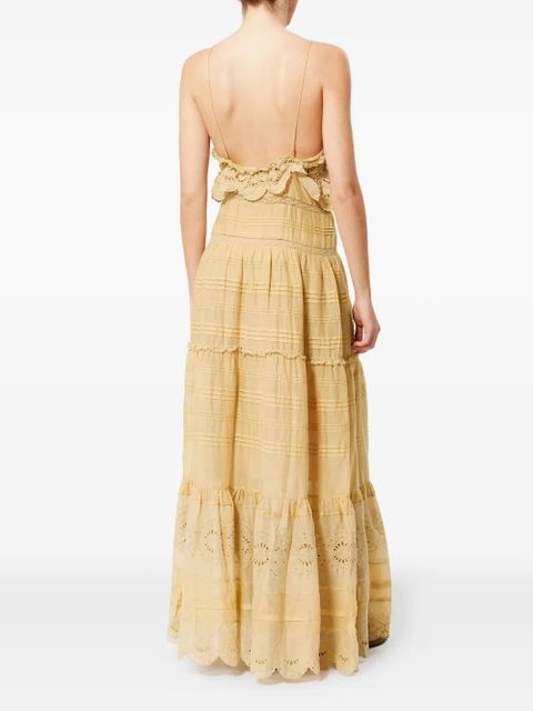 MARANT ÉTOILE ruffled lace paule dress - Neutrals