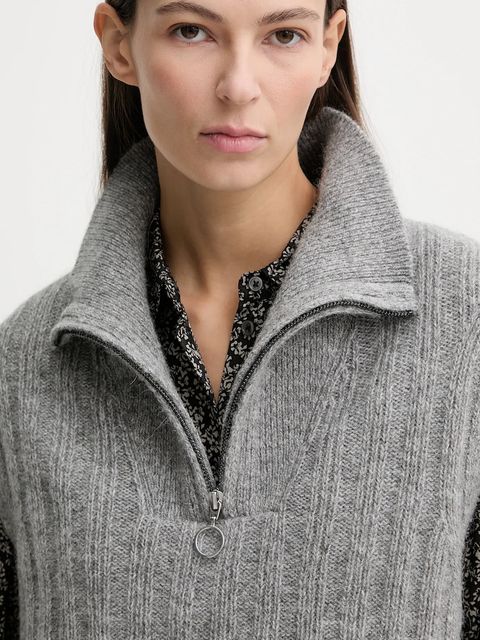 Marc O'Polo kamizelka z dodatkiem wełny damska kolor szary 5000007565