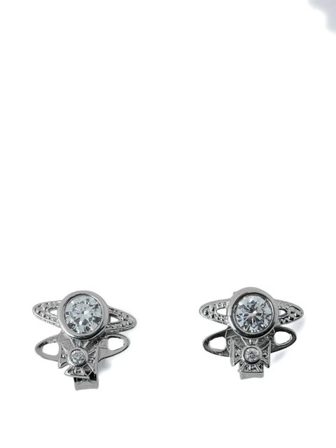 Vivienne Westwood orb crystal-embellishment earrings - Silver - zdjęcie produktu nr 1