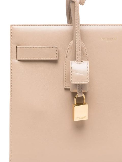 Saint Laurent Sac De Jour leather tote bag - Neutrals