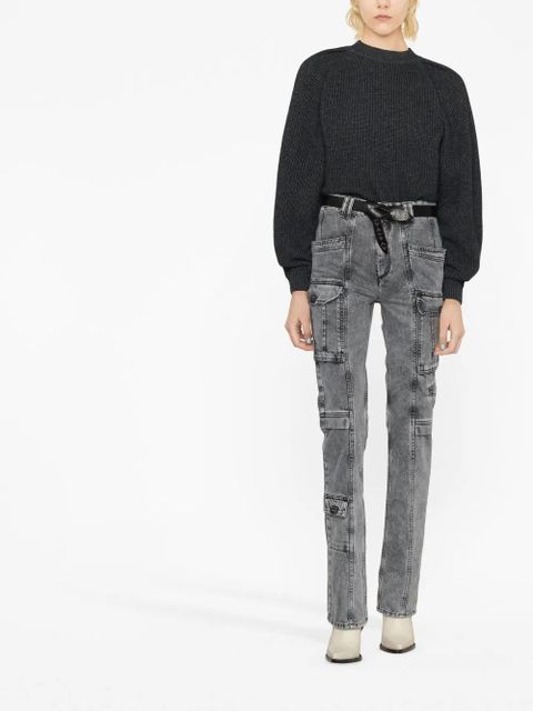 ISABEL MARANT Vokayo cargo straight-leg jeans - Grey - zdjęcie produktu nr 2