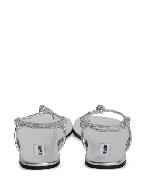 Jil Sander knot-strap flat sandals - Grey - zdjęcie produktu nr 2
