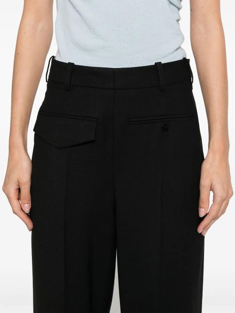 Victoria Beckham twill tapered trousers - Black