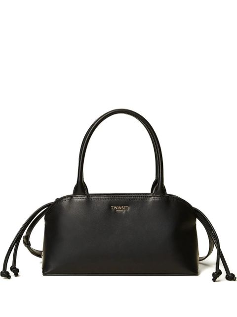 TWINSET logo-plaque tote bag - Black - zdjęcie produktu nr 1