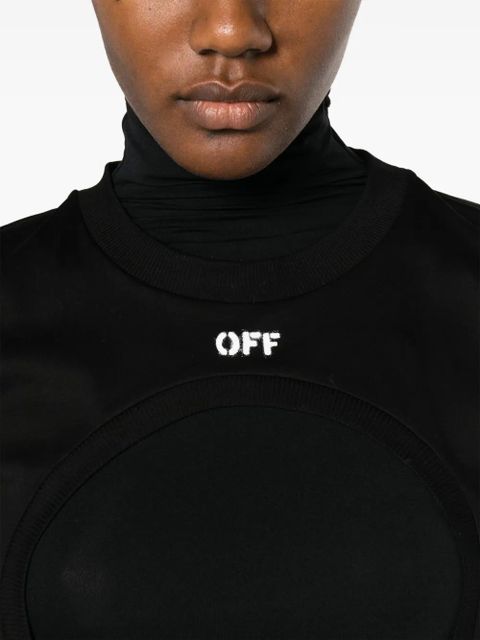 Off-White Meteor double-layer cotton T-shirt - Black