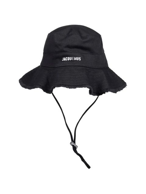Jacquemus Artichaut frayed trim hat - Black - zdjęcie produktu nr 1