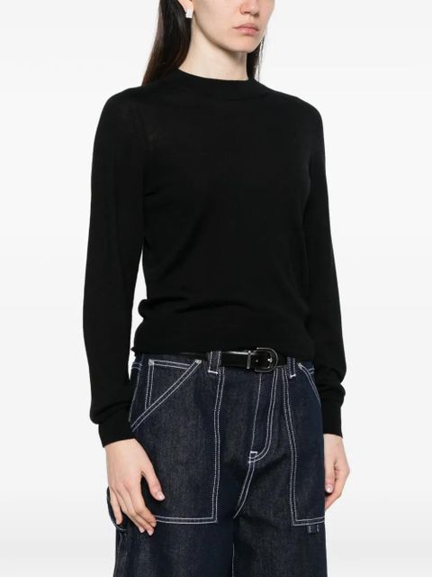 AMI Paris crewneck detail jumper - Black