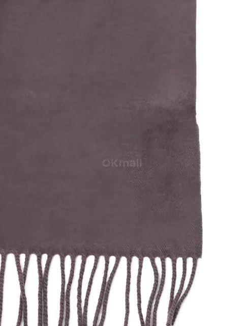 Vivienne Westwood embroidered fringed scarf - Brown