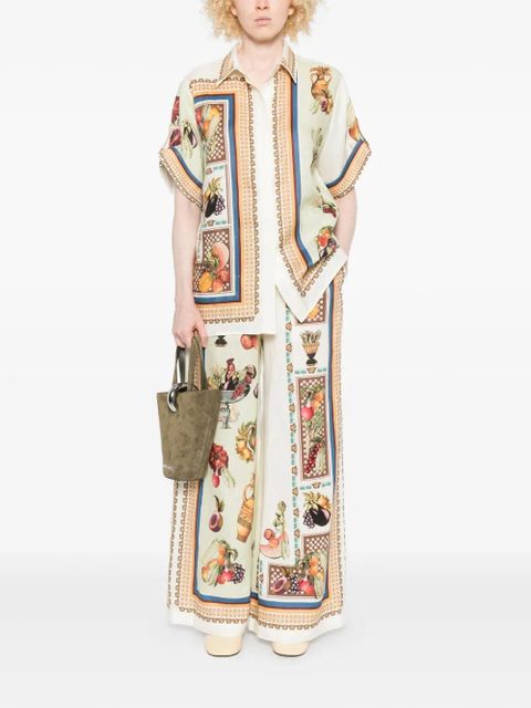 ALEMAIS graphic-print drawstring trousers - Neutrals - zdjęcie produktu nr 2