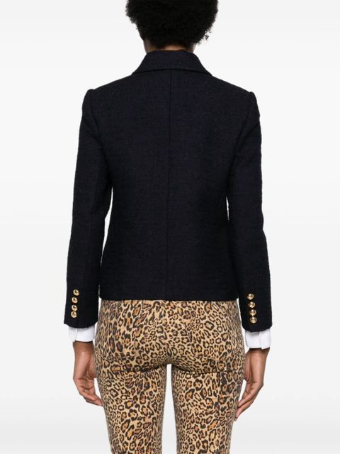 Valentino Garavani single-breasted tweed jacket - Blue