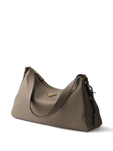 Prada Aimée leather shoulder bag - Grey