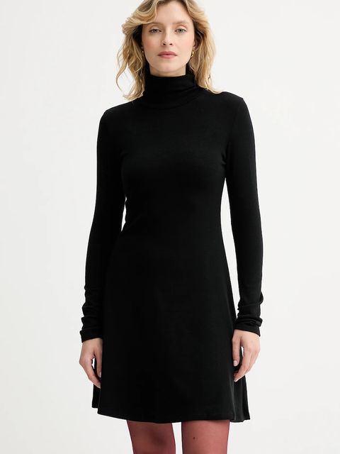 Answear.LAB sukienka kolor czarny mini rozkloszowana