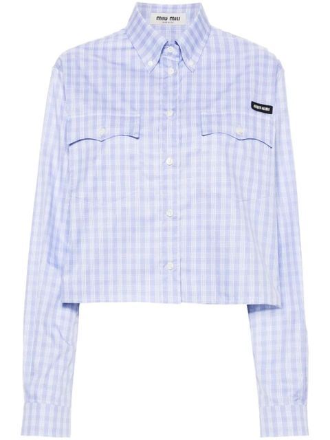 Miu Miu checked shirt - Blue