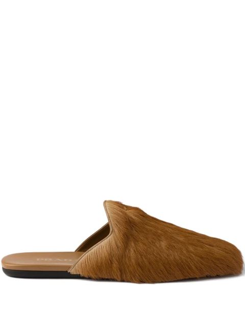 Prada slip-on leather mules - Brown - zdjęcie produktu nr 1
