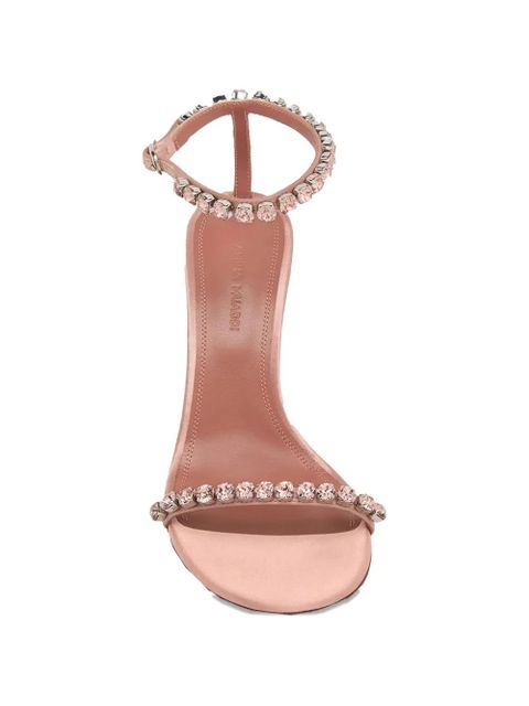 Amina Muaddi Gigi crystal-embellished ankle strap sandals - Pink - zdjęcie produktu nr 2