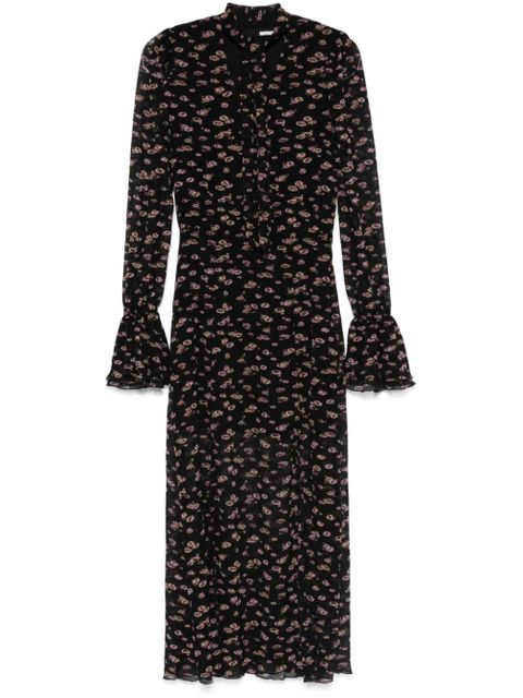 ROTATE BIRGER CHRISTENSEN crinkled tie-strap maxi dress - Black