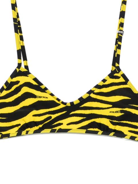 The Attico tiger-print bikini - Yellow