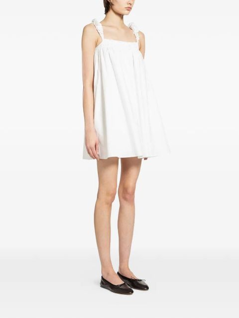STAUD ruffled cotton dress - White - zdjęcie produktu nr 2