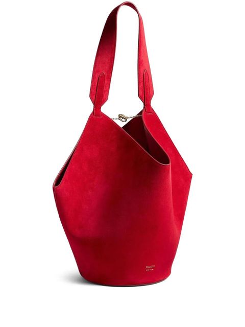 KHAITE open-top leather tote bag - Red - zdjęcie produktu nr 1
