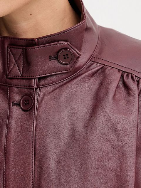 Bardot kurtka kolor bordowy przejściowa 60034JB