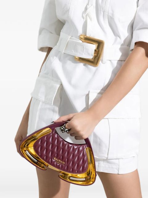 Balmain small Jolie Madame quilted tote bag - Red - zdjęcie produktu nr 2