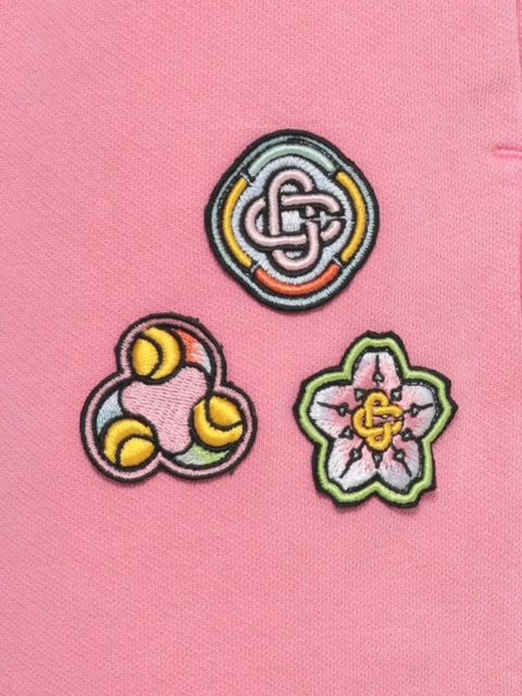 Casablanca logo-appliqué palazzo trousers - Pink