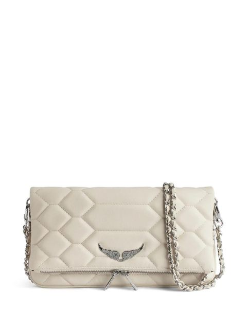 Zadig&Voltaire Rock quilted leather clutch bag - Neutrals - zdjęcie produktu nr 1