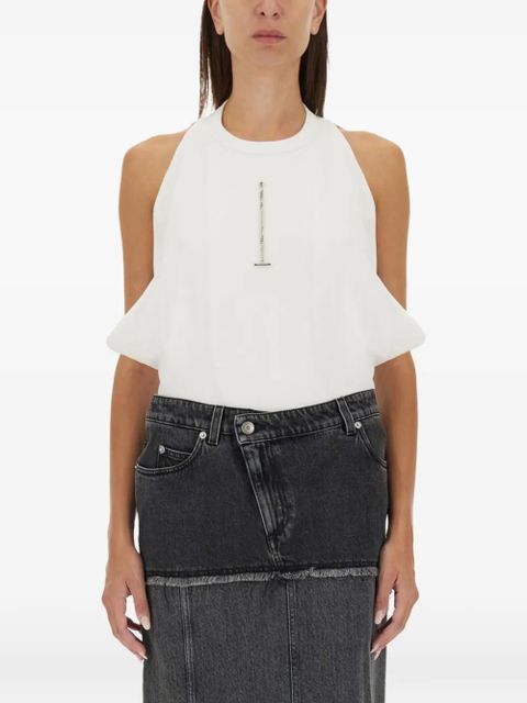 Alexander McQueen T-bar ribbed tank top - White - zdjęcie produktu nr 1