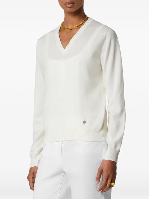 Versace V-neck sweater - White