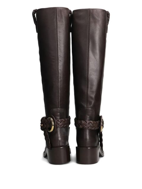 ZIMMERMANN Helix braided buckle boots - Brown