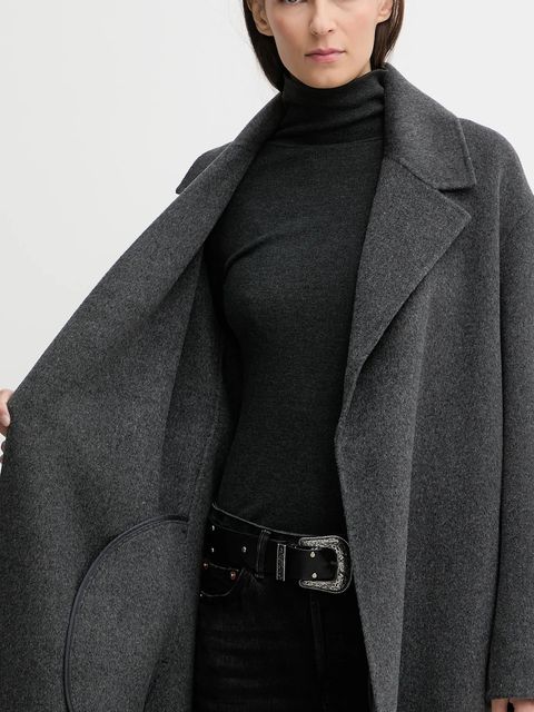 ZADIG&VOLTAIRE płaszcz z dodatkiem wełny kolor szary WWCO01237