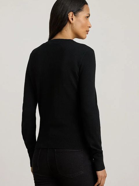 Lauren Ralph Lauren kardigan z bawełną damski kolor czarny lekki 200979651 - zdjęcie produktu nr 2