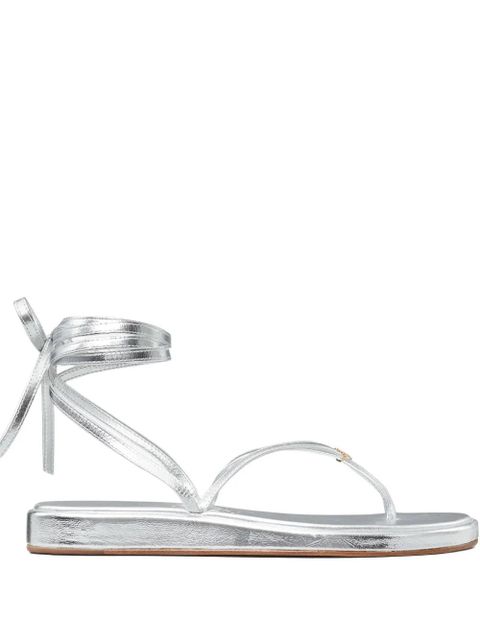 Tory Burch Capri metallic strappy sandals - Silver - zdjęcie produktu nr 1