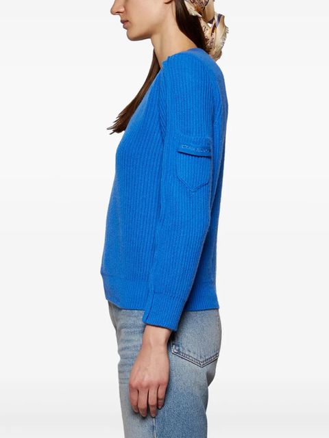 Victoria Beckham V-neck knitted sweater - Blue
