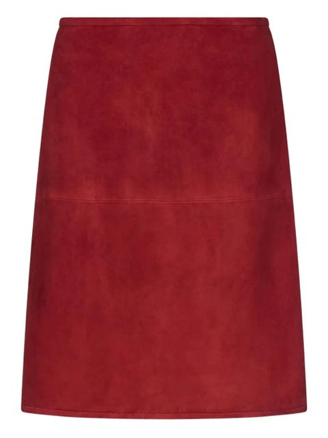 LouLou de Saison Engel vent suede mini skirt - Red - zdjęcie produktu nr 1