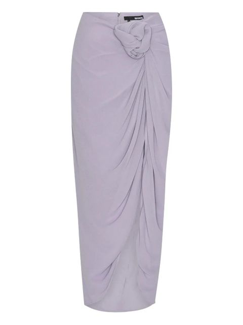 ROTATE BIRGER CHRISTENSEN knot-embellished crepe skirt - Purple - zdjęcie produktu nr 1