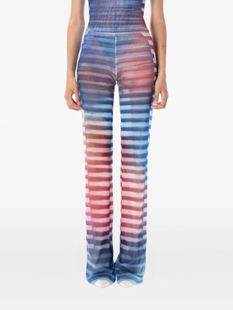 Jean Paul Gaultier Air stripe mesh trousers - Blue - zdjęcie produktu nr 2