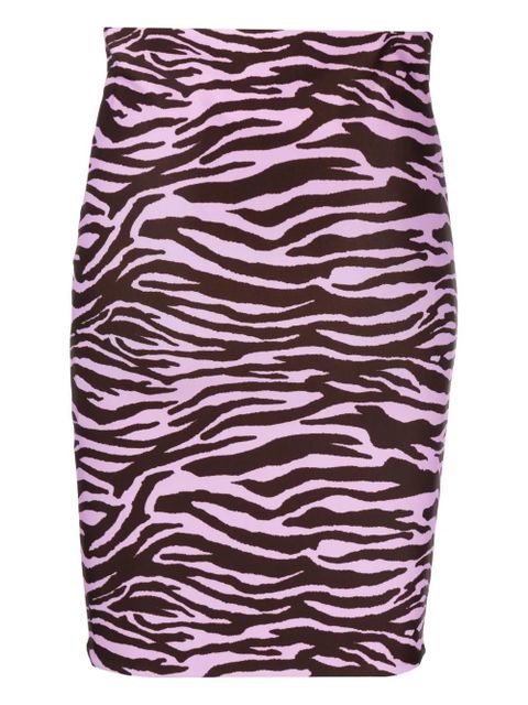 The Attico zebra-print pencil midi skirt - Pink - zdjęcie produktu nr 2