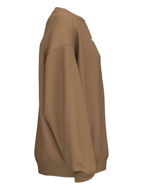 PINKO bird-embellished sweatshirt - Brown