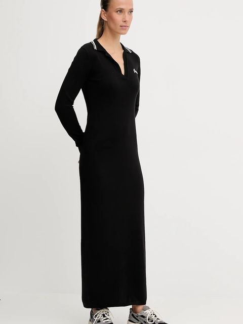 Guess sukienka LAVINIA kolor czarny maxi prosta V5BK06 Z0572