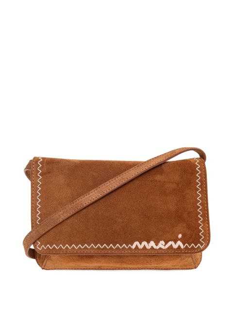 Marni suede cross bag - Brown