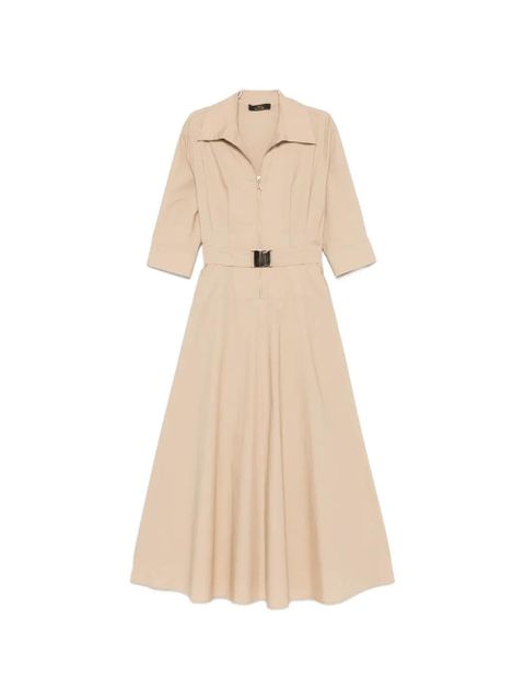 TWINSET belted zip-up midi dress - Neutrals - zdjęcie produktu nr 1